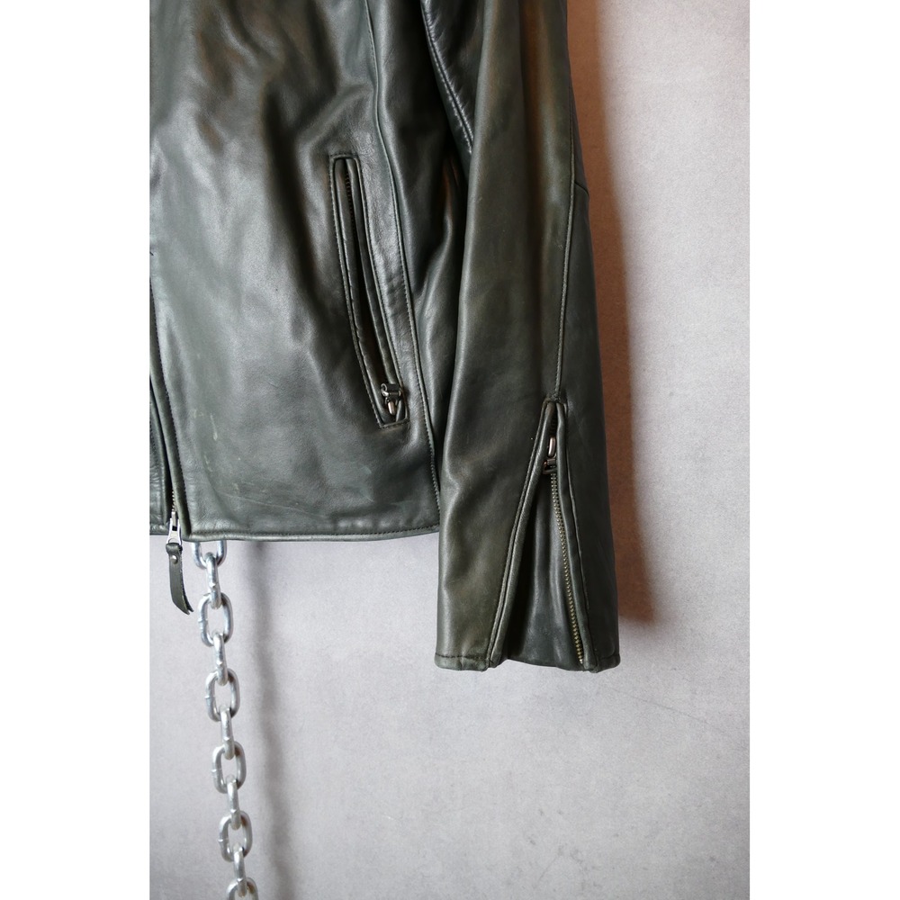 Harley Davidson Motorcycles Mens Black Leather Eagle‎ Graphic Jacket Size XL - Picture 11 of 15
